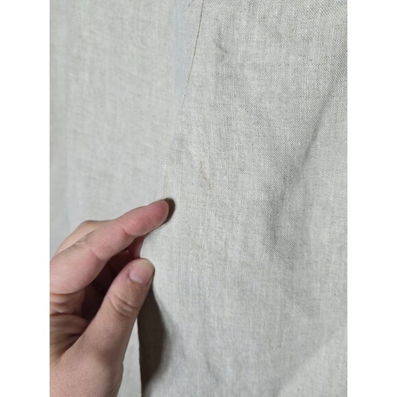 Lands End Womens 100% Linen Pants Size 12 Neutral Minimalist Breathable Coastal - Picture 4 of 13